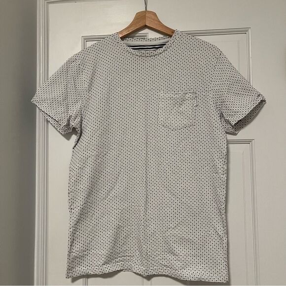 ⭐️MUST GO free ship! Peter Werth Men’s Bridger Tee - Textured White + Navy Small - Picture 12 of 13